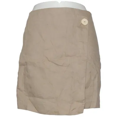 Wrap skirt (Beige) from Mango Cotton, Linen, Polyester