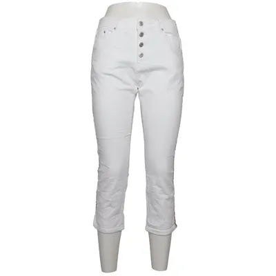 Jeans (Weiß) von Place du Jour Baumwolle, Elasthan