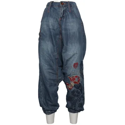 Harem pants (Blue) from Desigual Cotton, Polyester