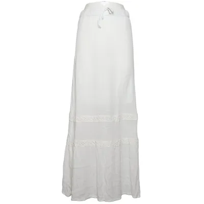 Maxi skirt (White) from Blue Motion Polyester, Viscose
