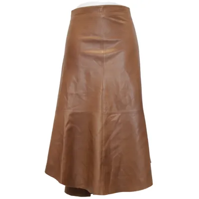 Läderkjol (Brun) från Riani Skinn, Polyester