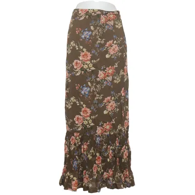 Jupe longue (Marron, Multicolore) de Basset Polyester, Viscose