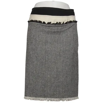 Rock (Grau, Schwarz, Weiß) von Marga Novas Polyester, Viskose, Wolle