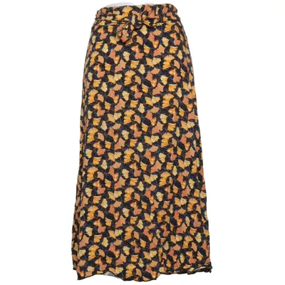 Wikkelrok (Zwart, Geel, Oranje) van Xantik Viscose