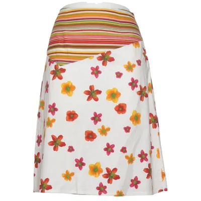 Skirt (White, Multicolored) from Eddie Bauer Cotton, Elastane