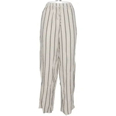 Pants (White, Black) from H&M Linen, Viscose