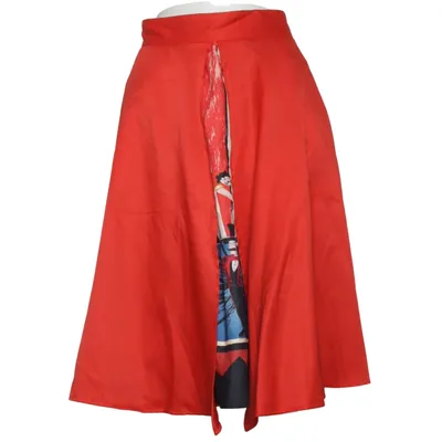 Rok (Rood, Blauw, Meerkleurig) van Unique Vintage Katoen, Elastaan
