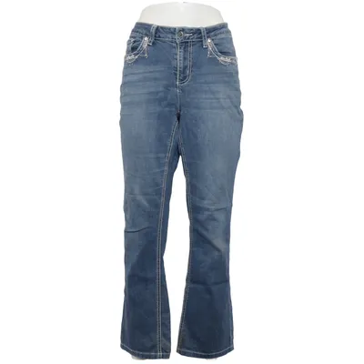 Jean (Bleu) de Earl Jean Coton, Élasthane, Polyester, Viscose