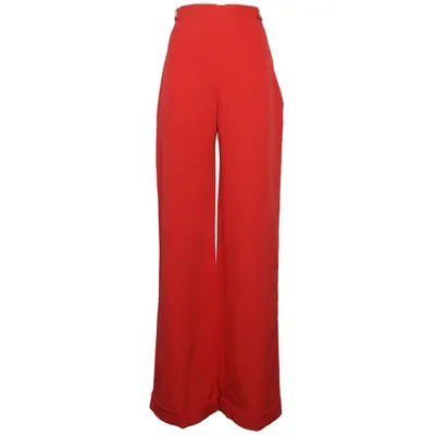 Palazzobyxor (Röd) från Vesper Elastan, Polyester