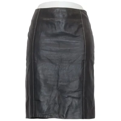 Leren rok (Zwart) van Cabrini Acetaat, Leer