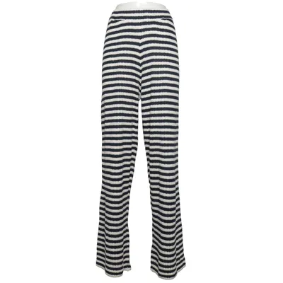 Pantalon (Bleu, Blanc) de Ichi Coton, Polyester