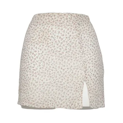 Kjol (Vit, Rosa) från Outfitbook Bomull, Polyester