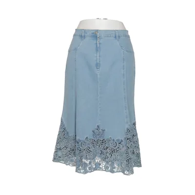 Denim skirt (Blue) from Lafei Nier Cotton, Elastane