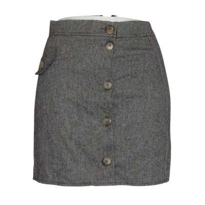 Slå om-nederdel (Grå) fra Cooperative Akryl, Bomuld, Polyamid, Polyester, Uld