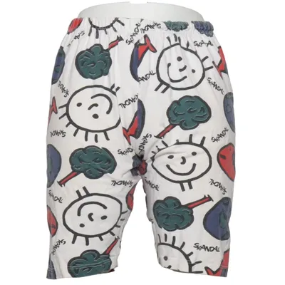Short de pyjama (Blanc, Multicolore) de Skandal Coton, Élasthane