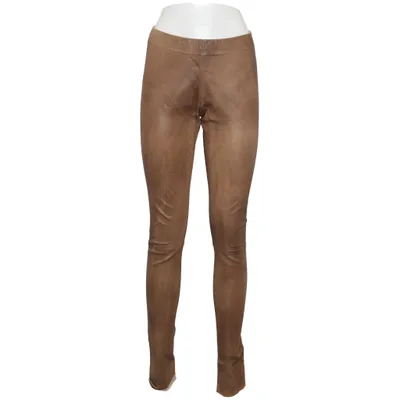 Pantalon en cuir (Marron) de Sylvie Schimmel Cuir