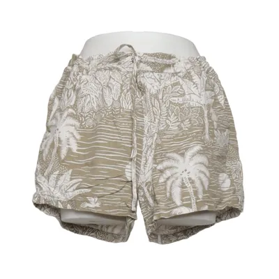 Shorts (Green, Multicolored) from Desmond & Dempsey x H&M Linen, Viscose, Cotton
