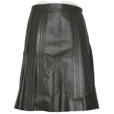 Lædernederdel (Grå) fra MaxMara