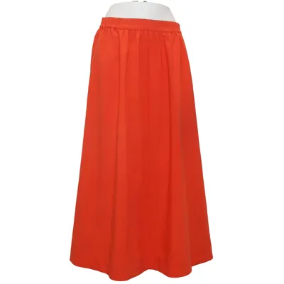 Jupe longue (Rouge) de MSCH Copenhagen Élasthane, Polyester recyclé, Viscose
