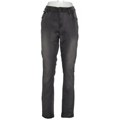 Spijkerbroek (Grijs) van Zizzi Katoen, Elastaan, Polyester
