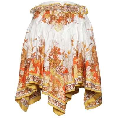 Jupe (Blanc, Orange, Jaune) de Zimmermann Soie