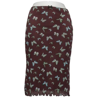 Skirt (Brown, Multicolored) from Urban Outfitters Elastane, Polyester