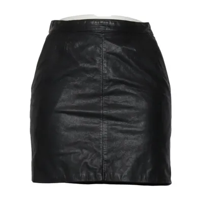 Leren rok (Zwart) van Jofama Trend