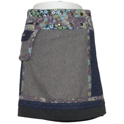 Wikkelrok (Blauw, Grijs, Meerkleurig) van Moshiki Acryl, Katoen, Nylon, Polyester, Wol