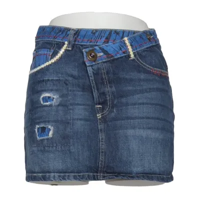 Denim skirt (Blue, Multicolored) from Desigual Cotton