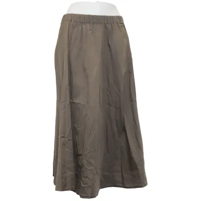 Jupe longue (Marron) de Comma Coton, Élasthane, Polyamide