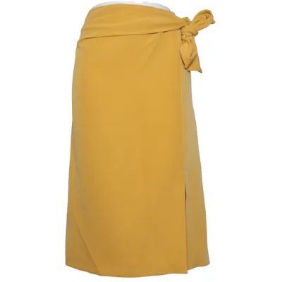 Slå om-nederdel (Gul) fra Banned Retro Elastan, Polyester