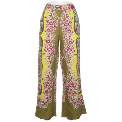 Palazzo pants (Yellow, Green, Multicolored) from Zara Cotton, Linen
