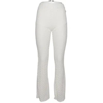 Pants (White) from Bershka Elastane, Polyester