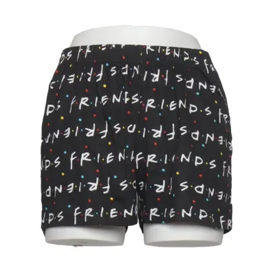 Short de pyjama (Noir, Multicolore) de Friends Coton