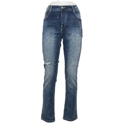 Jeans (Blå) fra Mozzaar Bomuld, Elastan