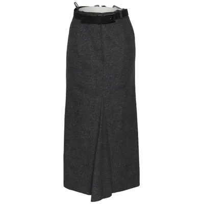 Skirt (Gray) from Hammer Elastane, Polyester, Silk, Wool