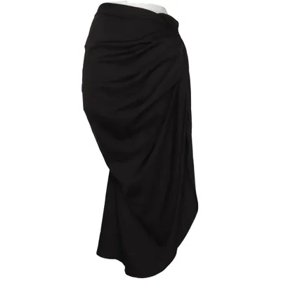 Wrap skirt (Black) from PrettyLittleThing Elastane, Polyester
