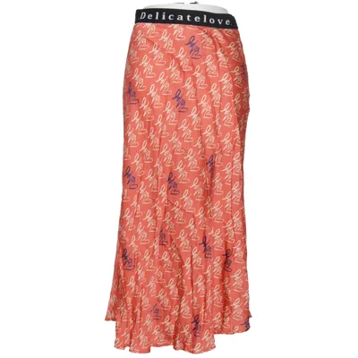 Maxi nederdel (Pink, Flerfarvet) fra Delicatelove Elastan, Viscose