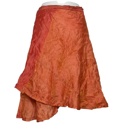 Jupe portefeuille (Orange, Rouge) de Chapati Design Viscose