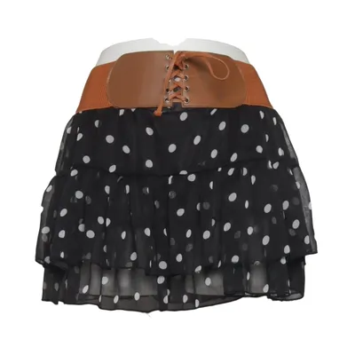 Skirt (Black, White, Brown) from Azara Polyester