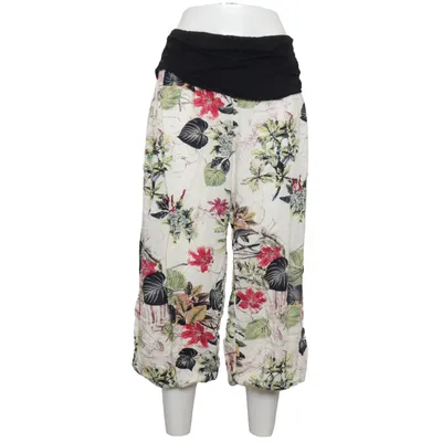 Harem pants (White, Multicolored) from BaiShengGT Elastane, Viscose