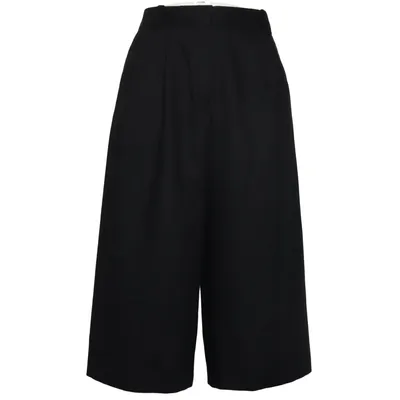 Culottes (Zwart) van Massimo Dutti Viscose, Wol