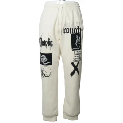 Sweatpants (White, Black, Multicolored) from Black Squad Cotton, Polyester