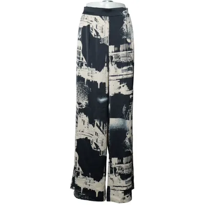 Palazzo pants (Black, White) from H&M