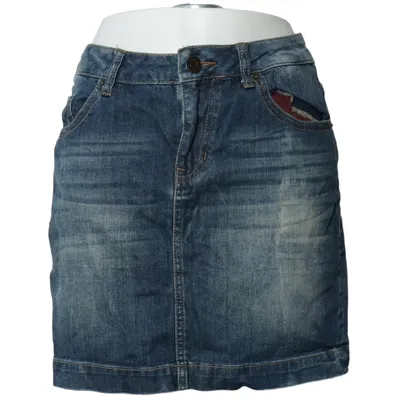 Denim skirt (Blue) from s.Oliver Cotton, Elastane