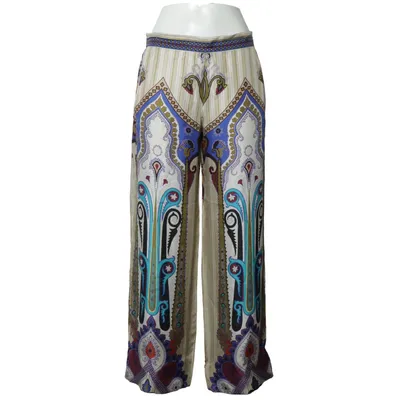 Palazzo pants (Blue, Beige, Multicolored) from Etro Silk