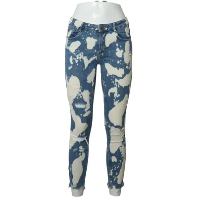 Spijkerbroek (Blauw, Wit, Meerkleurig) van Zara Trafaluc Denim Wear Katoen, Elastaan