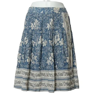 Nederdel (Blå, Hvid) fra Massimo Dutti Woman Bomuld, Silke