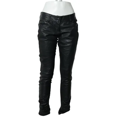 Lederhosen (Sort) fra POIS Elastan, Læder, Polyester, Viscose