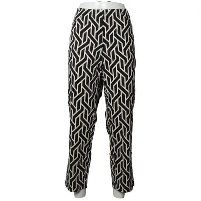 Hose (Schwarz, Beige) von Robell Elasthan, Polyamid, Viskose